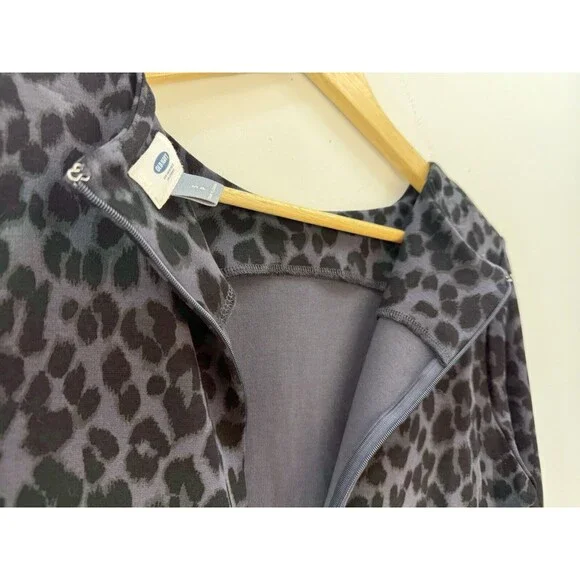 Old Navy Womens Dress Small Gray Black Leopard Print Long Sleeve Bell Cu… - Picture 4 of 10